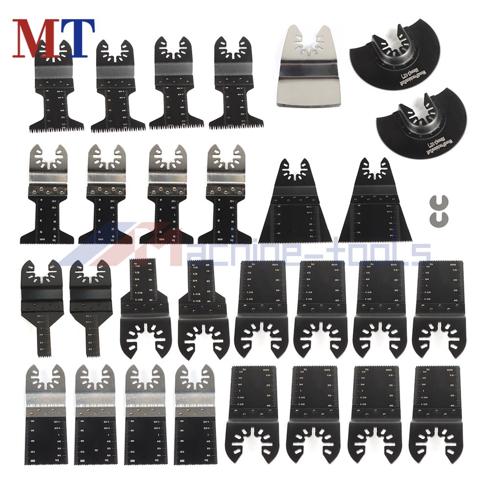 31 Pack Universal Quick Release Multitool Saw Blades Oscillating Tool For Wood