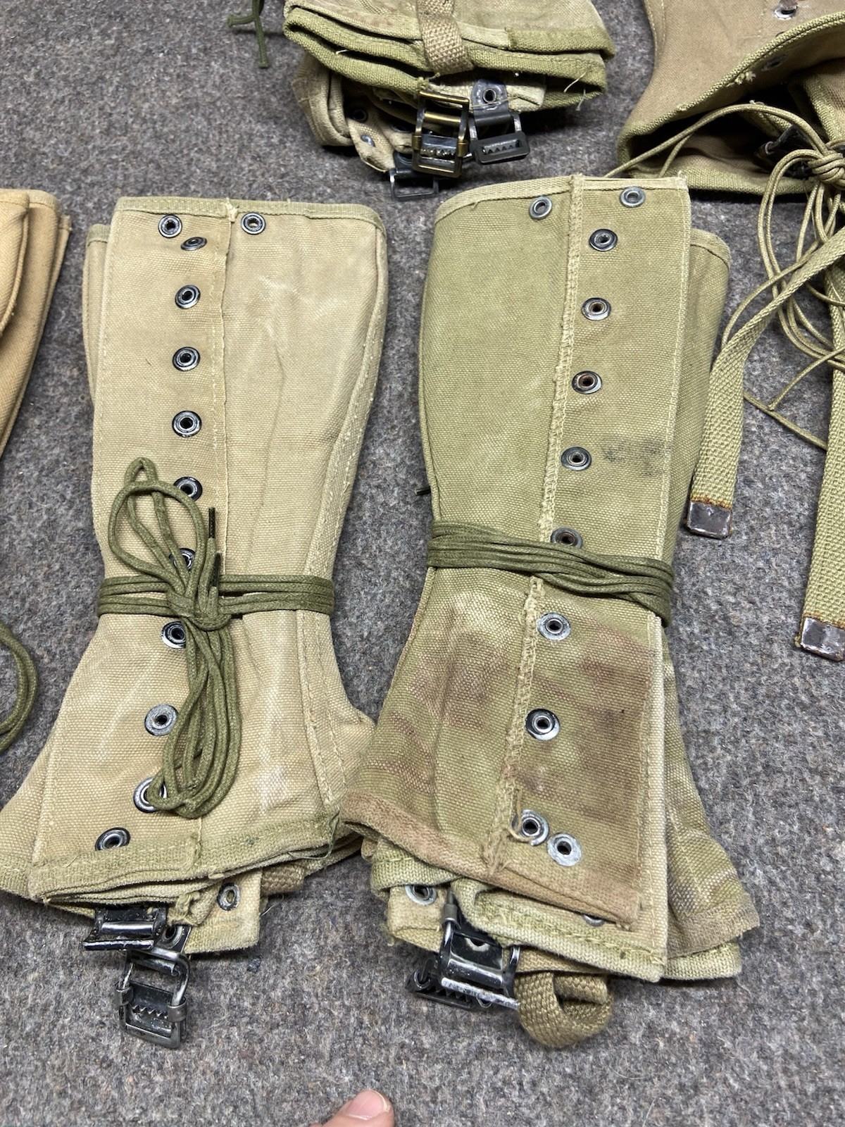 VTG WW2 Era US Army M1938 Field Leggings Gaiters Various Sizes AS IS
