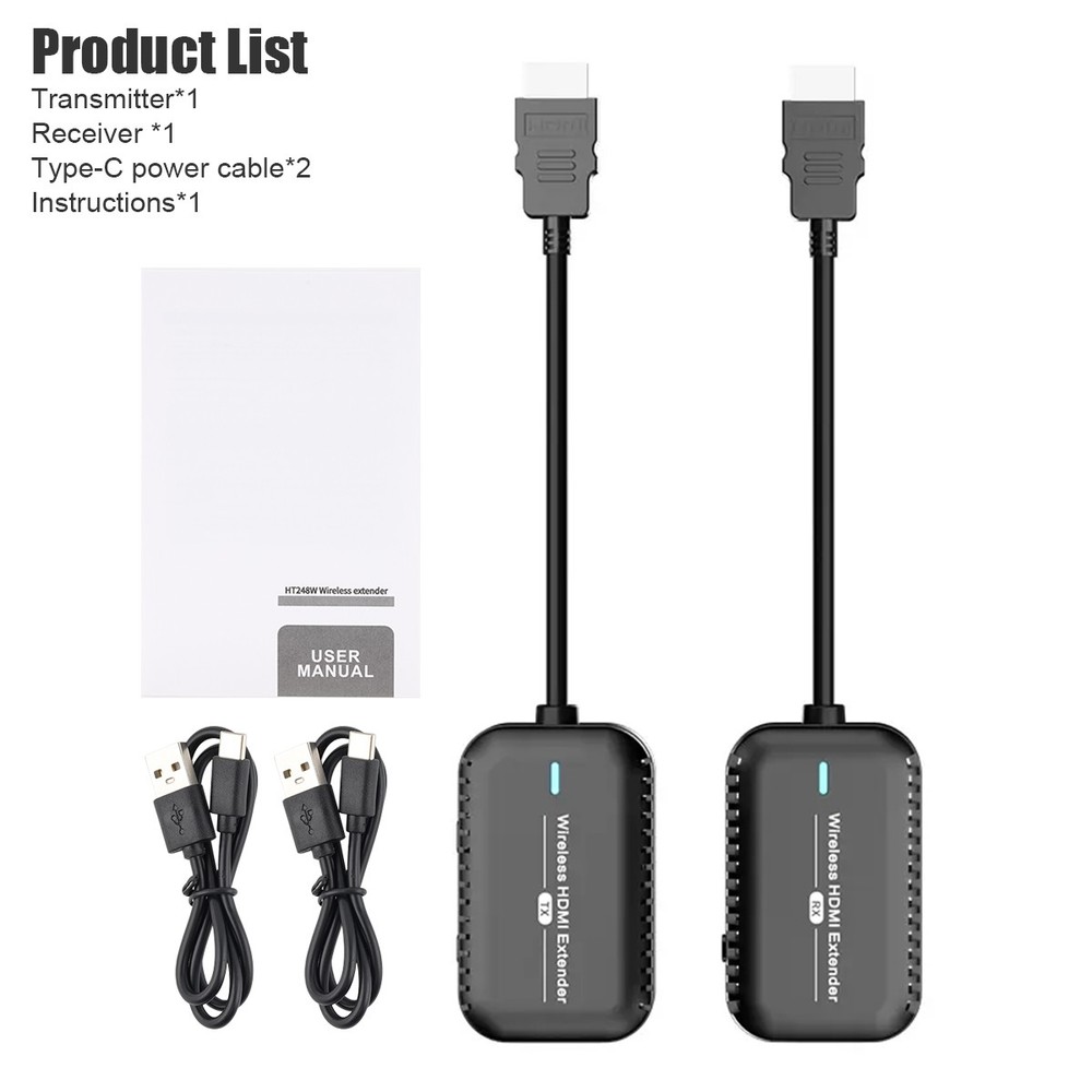 5G 4K Wireless HDMI Video Transmitter Receiver Extender Display for TV Stick US