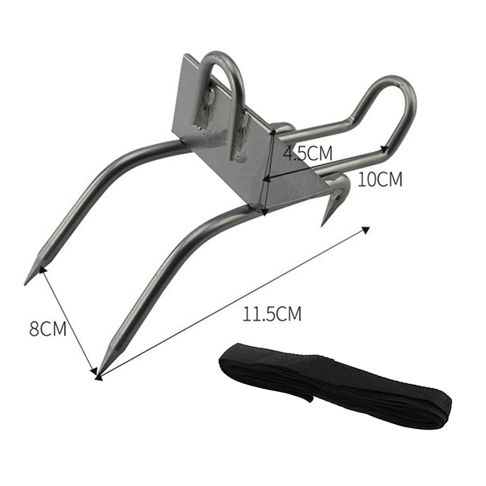 Tree Climbing Tool Stainless Spikes Non-Slip Shoes (Silver)