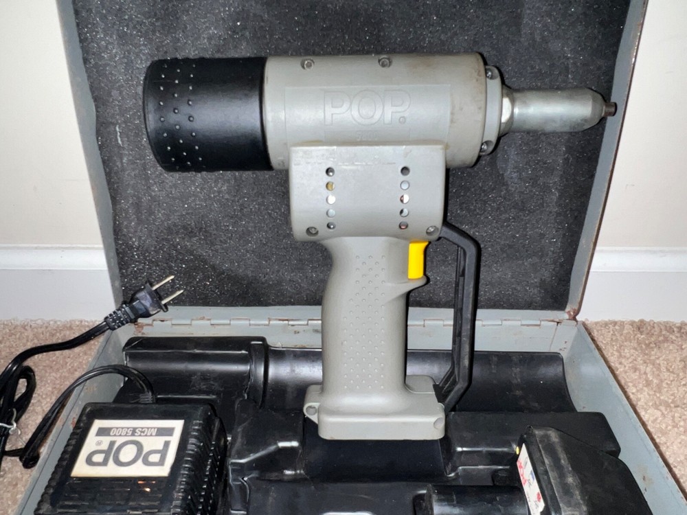 POP MCS 5800 Battery Powered Rivet Tool 1900Lb. Pull Force 25/32" Stroke