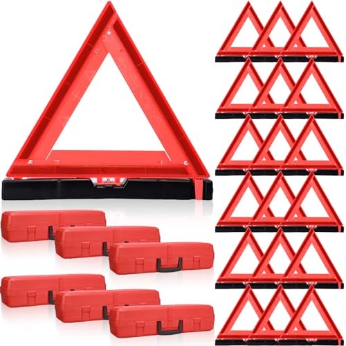 Pcs Warning Triangle Dot Approved Foldable Emergency Safety Triangles 18
