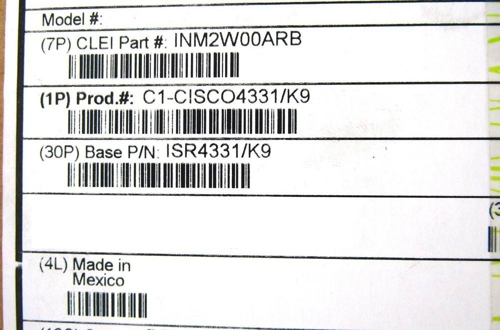 Cisco ISR4331/K9 Integrated Services Router