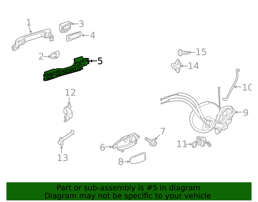Genuine Nissan Handle Base 80610-5AA0A