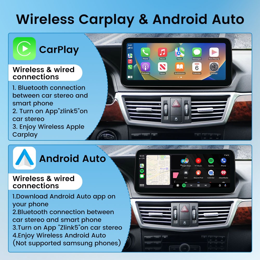 12.3" Android Car Stereo Radio for Benz E 2012-2013 GPS Navigation 4G