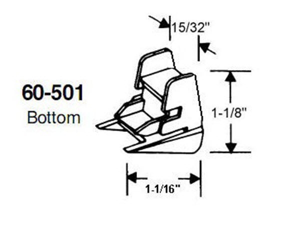 STB Bottom Guide for Window Channel Balances, Unattached