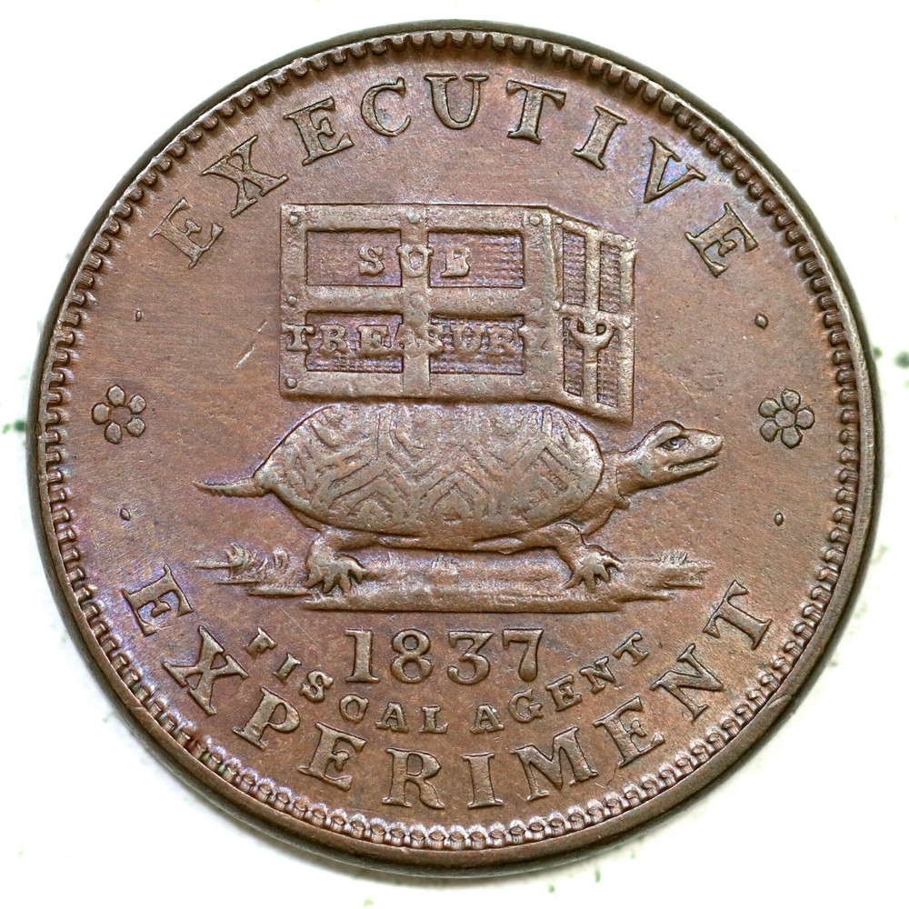 1837 ILLUSTRIOUS PREDECESSOR Hard Times Token