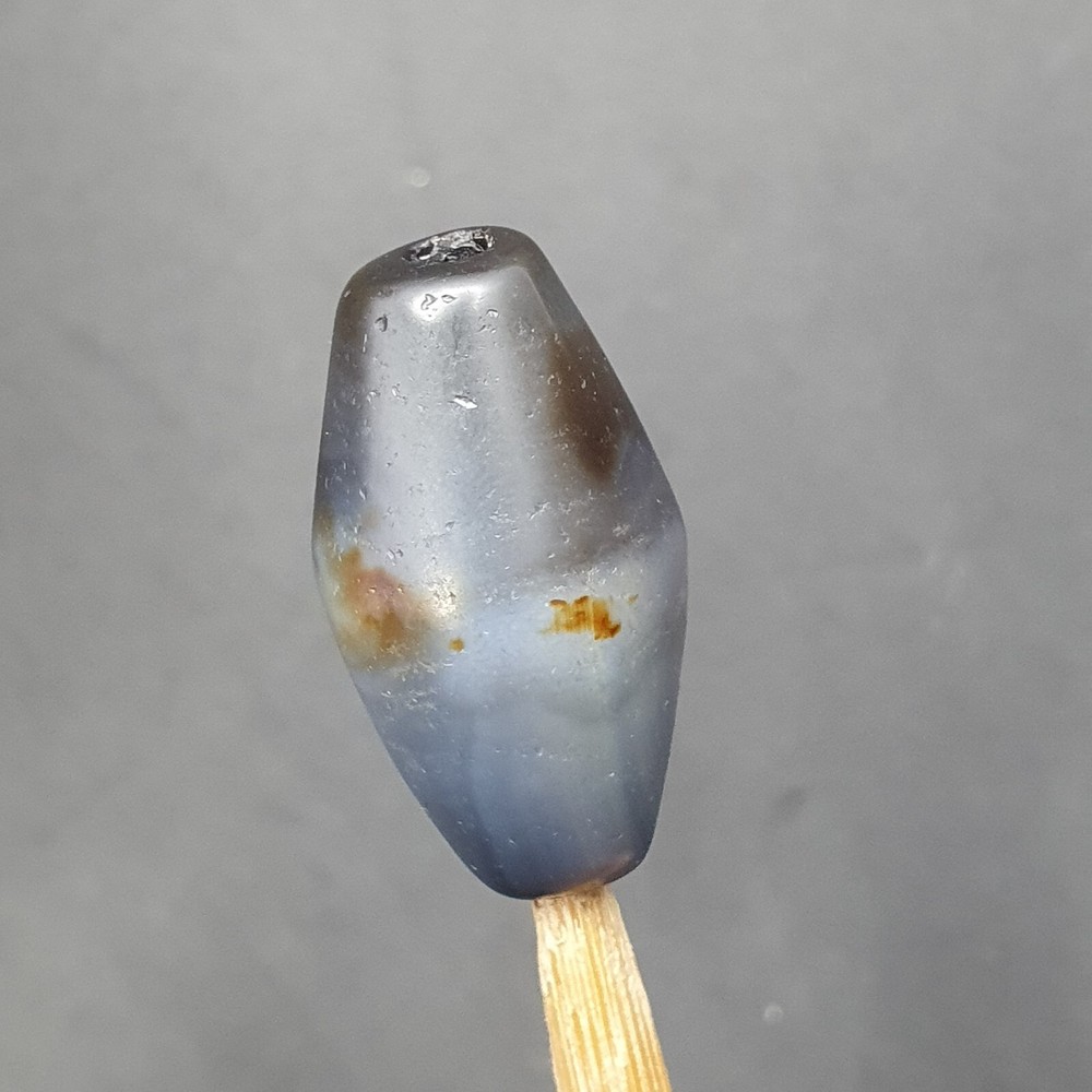 Antique Persian Himalayan Blue Chalcedony Agate Bead