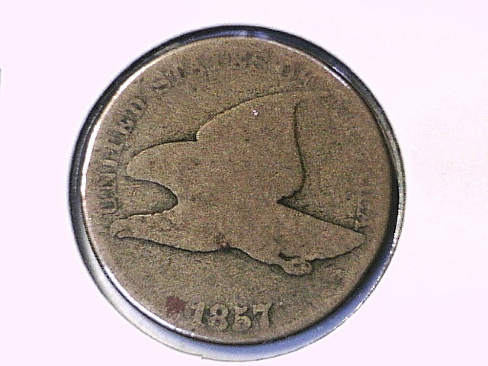 1857 Flying Eagle Cent Genuine Raw Ungraded 01007