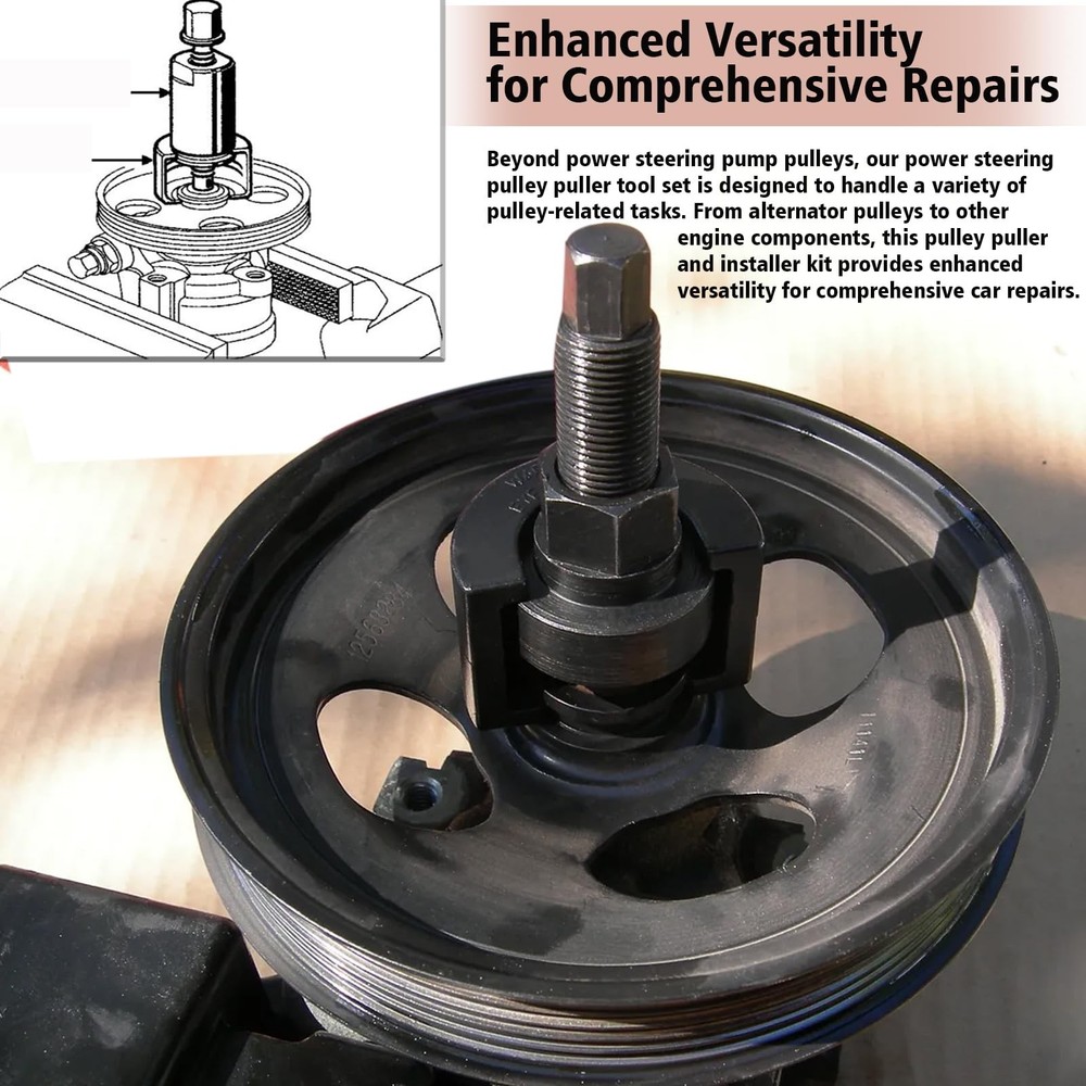 TOPEMAI Power Steering Pump Pulley Removal Tool, Puller Pulley...