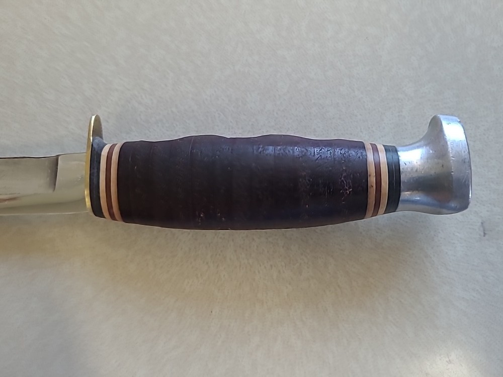 KA-BAR FIXED BLADE KNIFE 1235 & Original Leather Sheath