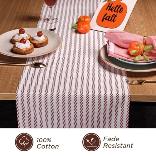 Christmas Table Runner 72 Inches Long | 100% Cotton Table Runner for