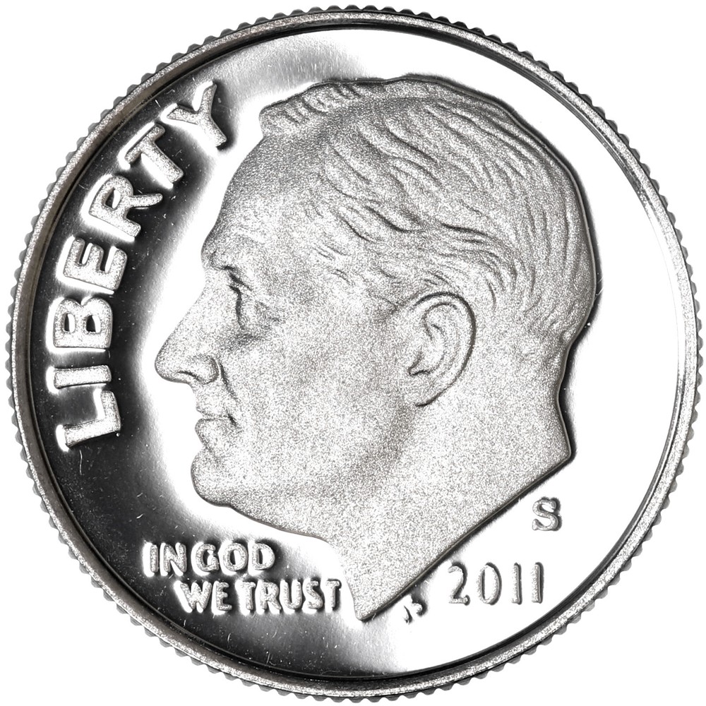 2011 S Roosevelt Dime Gem DCam Proof CN-Clad