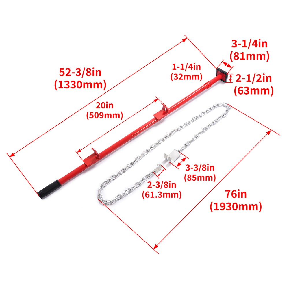 Car Alignment Repair Tool Universal Panel Bumper Jack Pulling Stick Kit J-hooks