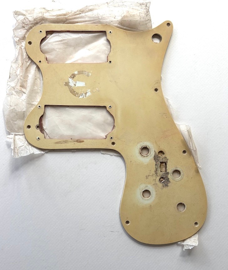vintage Epiphone olympic  guitar  pickguard  trashed for template ? luthier part