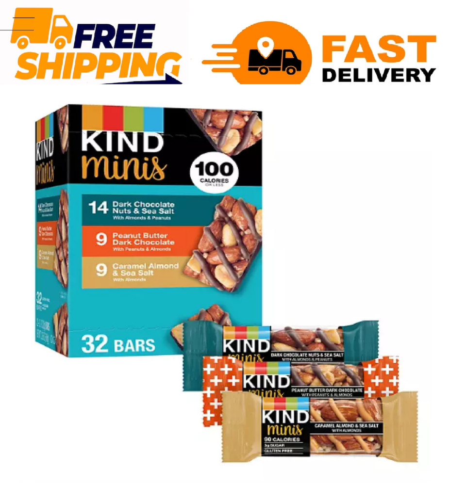 KIND Snacks Mini Nut Bar, Variety Pack, 32 ct.