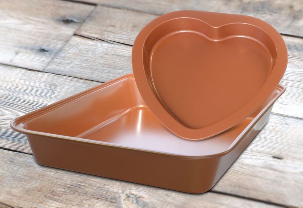 2 PC COPPER BAKEWARE PREMIUM QUALITY NON-STICK BAKEWARE