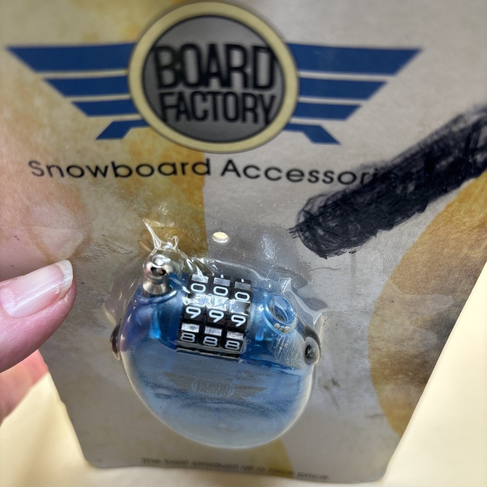 Combination Lock For Snowboard Blue Sealed Package From Board Factory