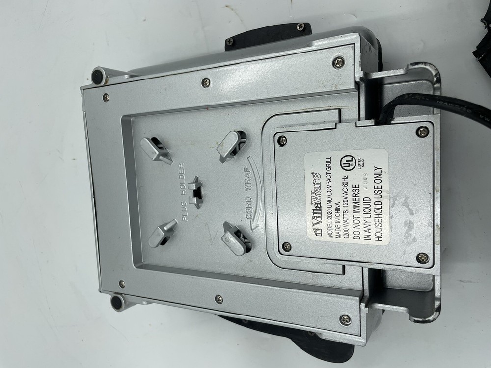 Genuine Villaware UNO Compact Grill Model 2020