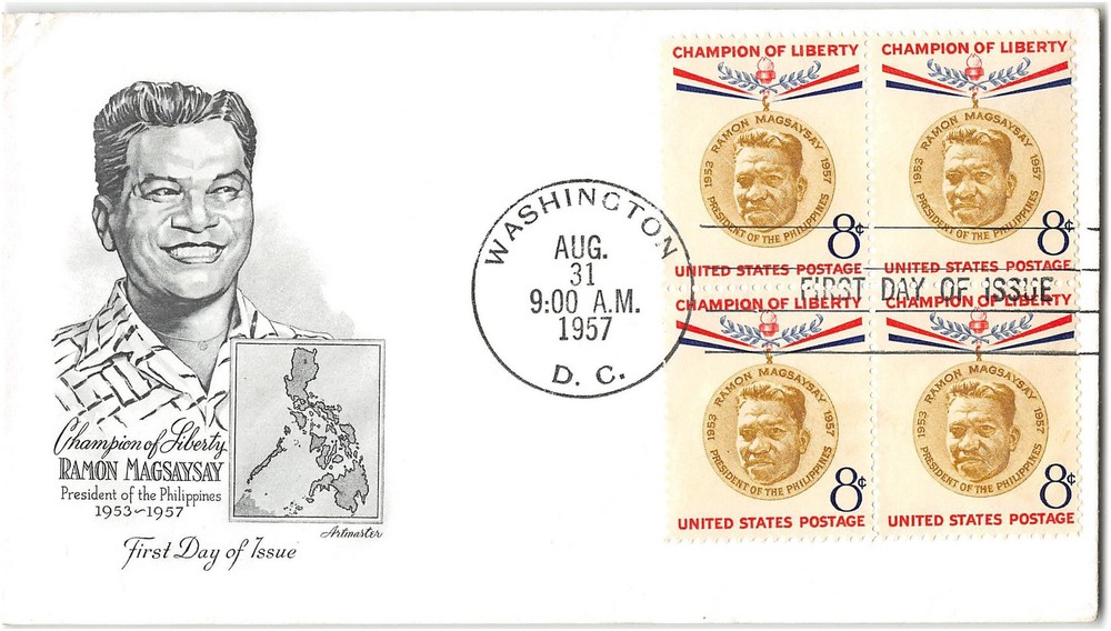 US #1096 First Day Cover (FDC), 1957