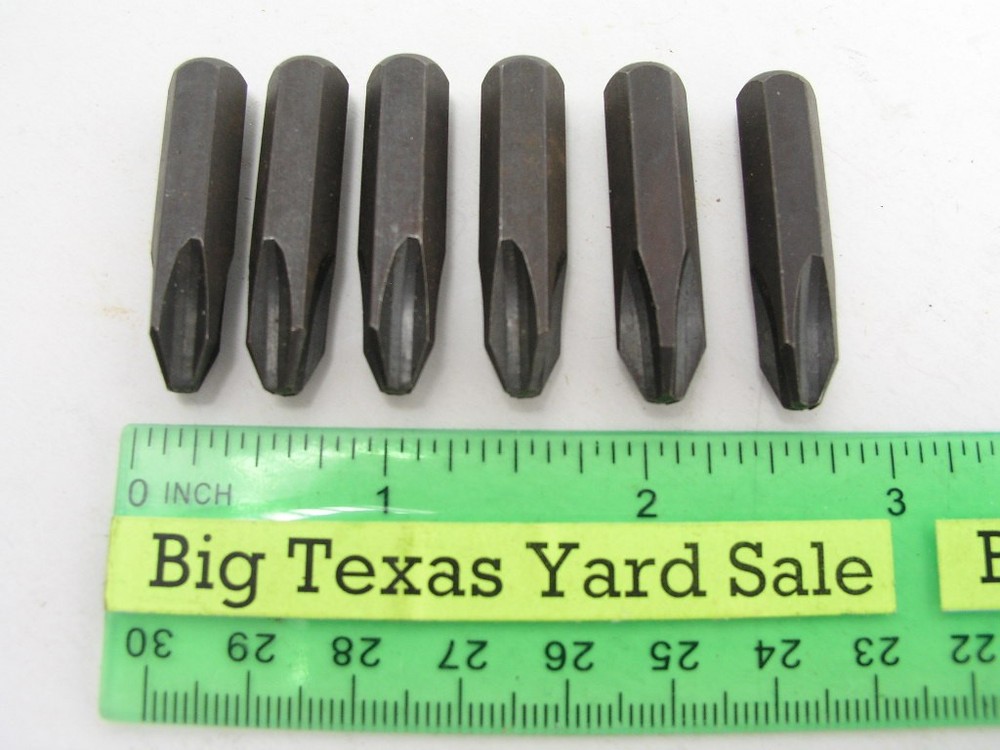 5pc 5/16" Hex Drive #3 Phillips Bit Lot
