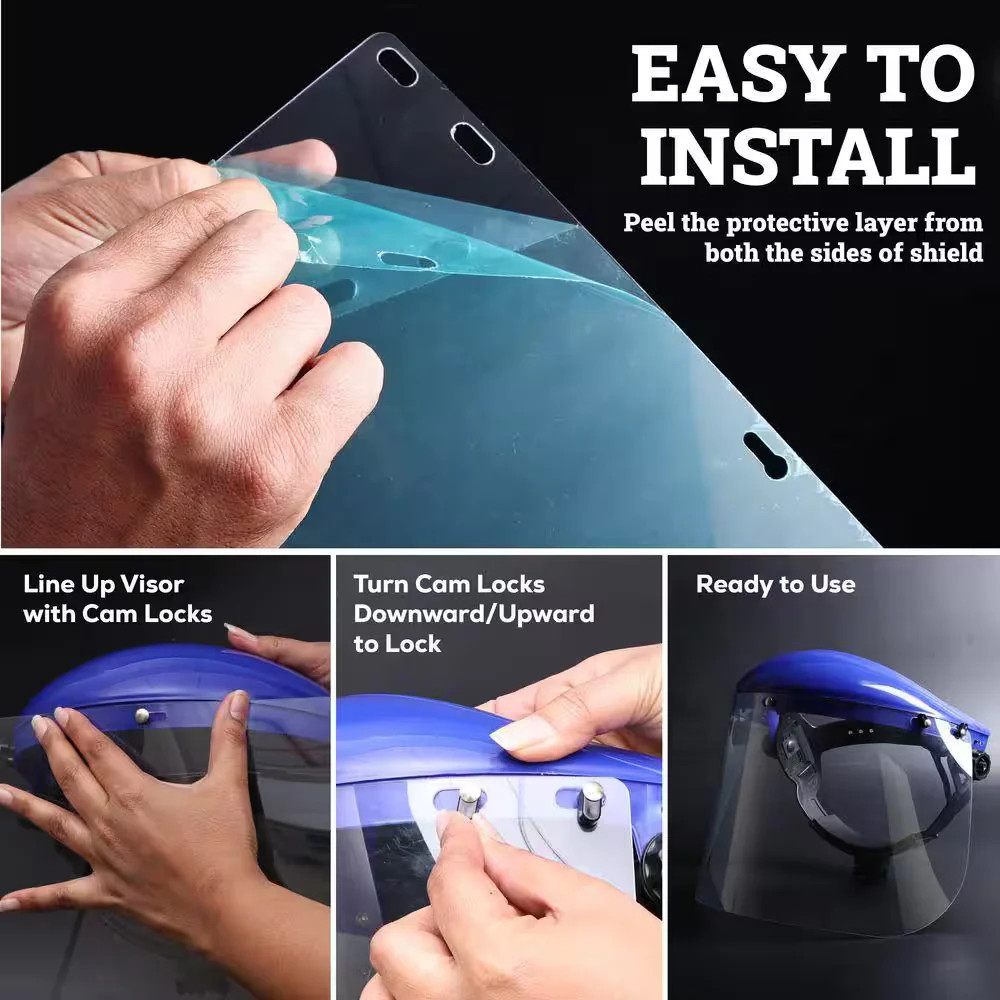 15-Pack Replacement Clear Face Shields