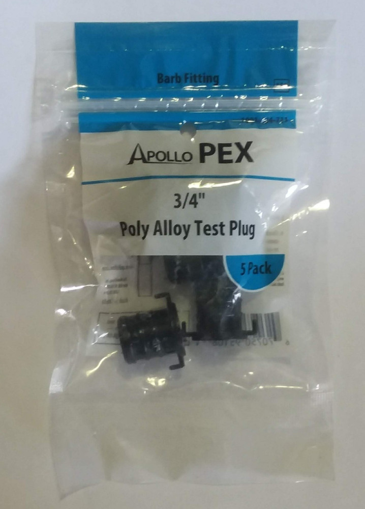3/4" Poly Pex Test Plug Barb Fitting Apollo  (10 Pieces)