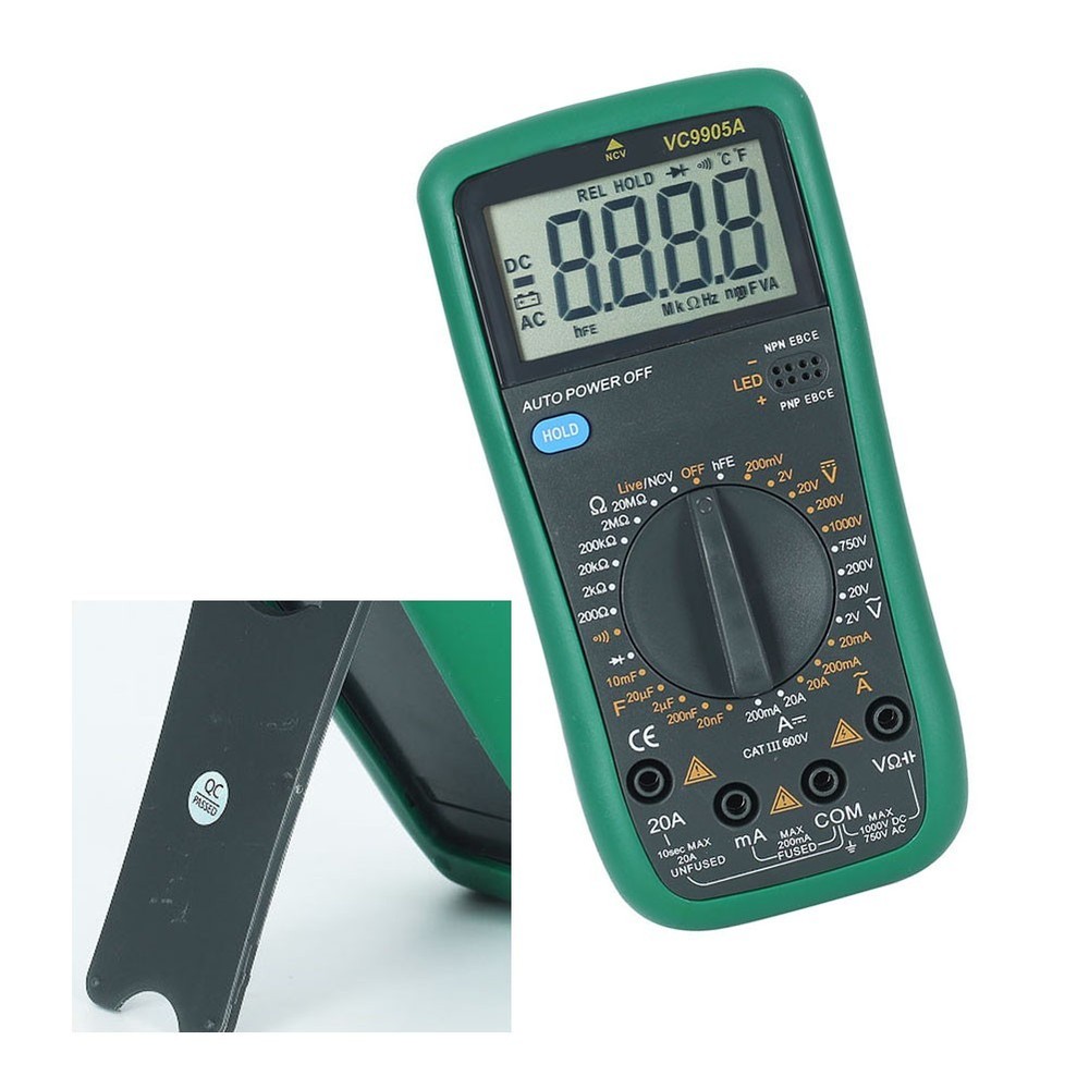VC9905A LED Display Digital Multimeter for AC Frequency Response 40 400Hz