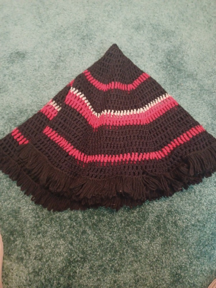 Handmade Circular Chochet Throw Couch Blanket 35"