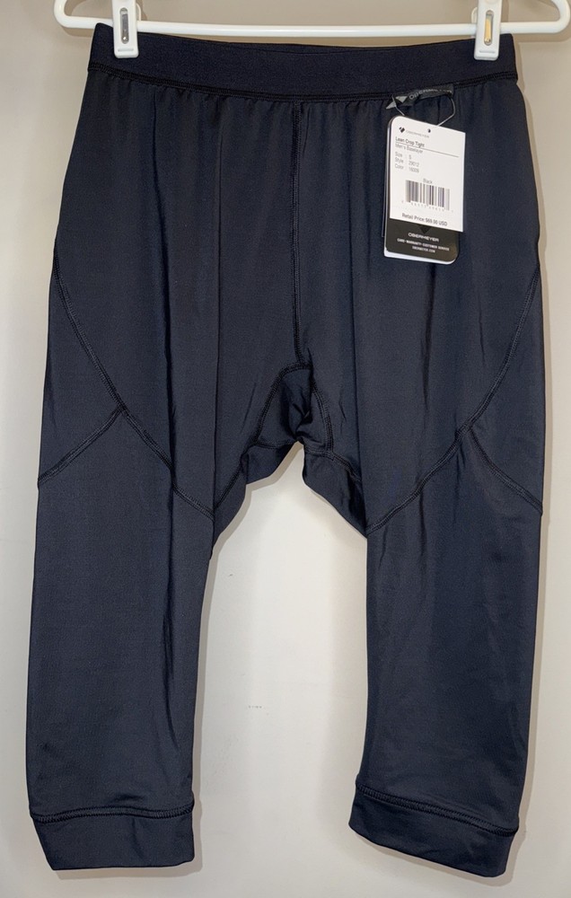 Obermeyer Lean Crop Baselayer Tight In Black - Size Small