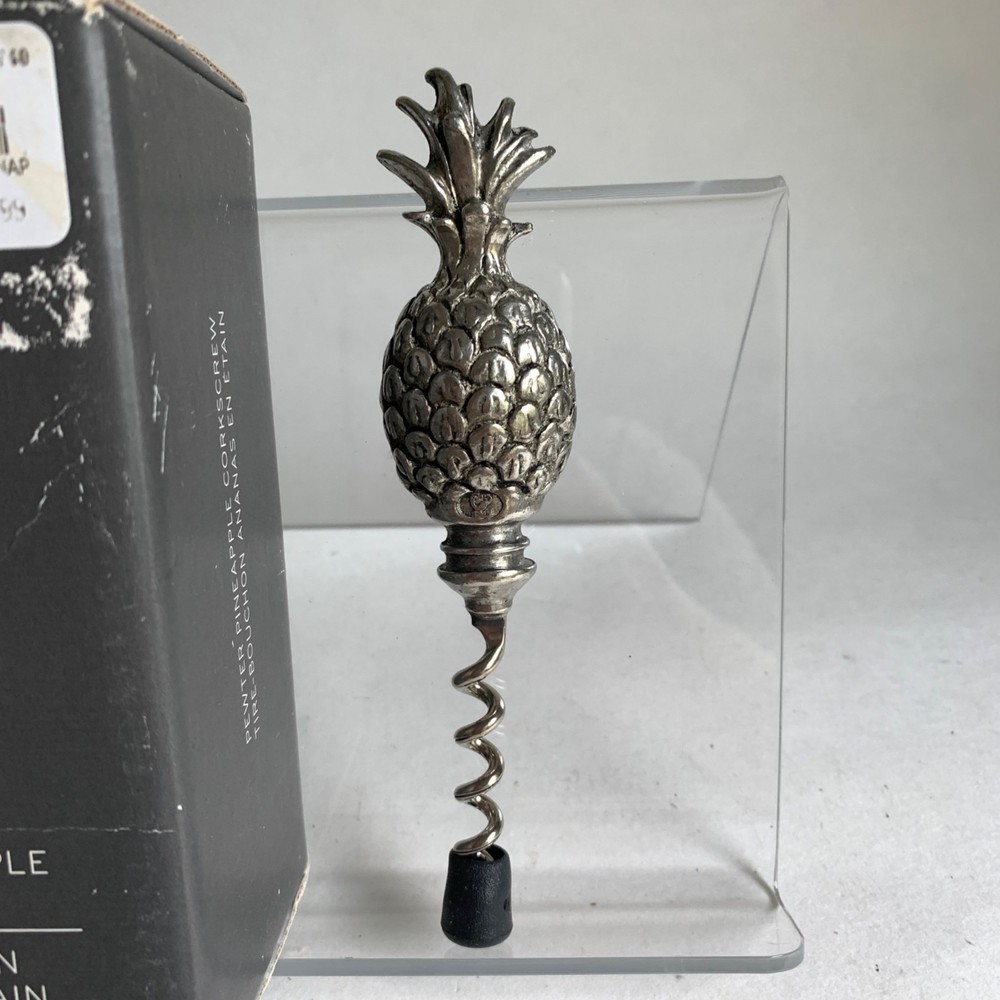 Williams Sonoma Pewter Pineapple Corkscrew New Open Box