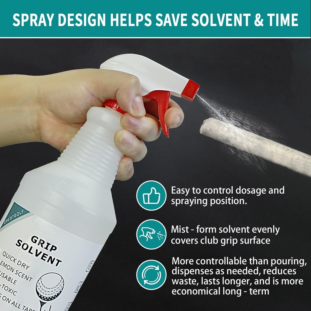 Crestgolf Professional Golf Grip Solvent 32 OZ 32oz, Solvent-32OZ