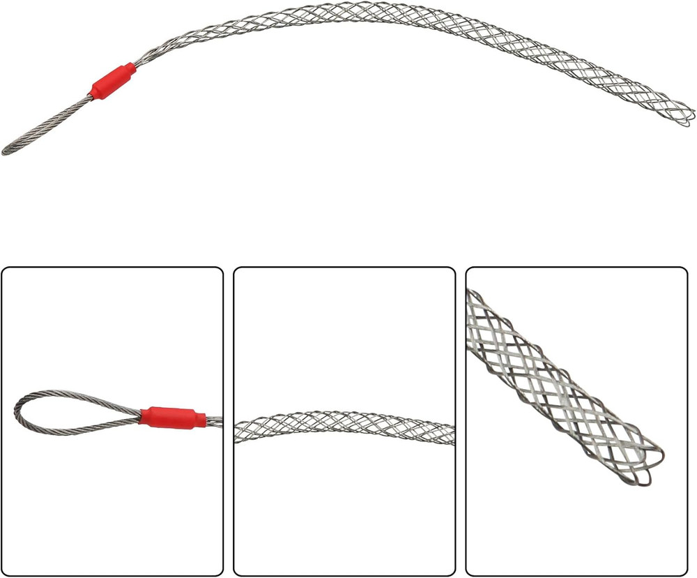 1 Pack Cable Pulling Grip, Electrical Wire Puller Socks, Stainless Steel Mesh Sl