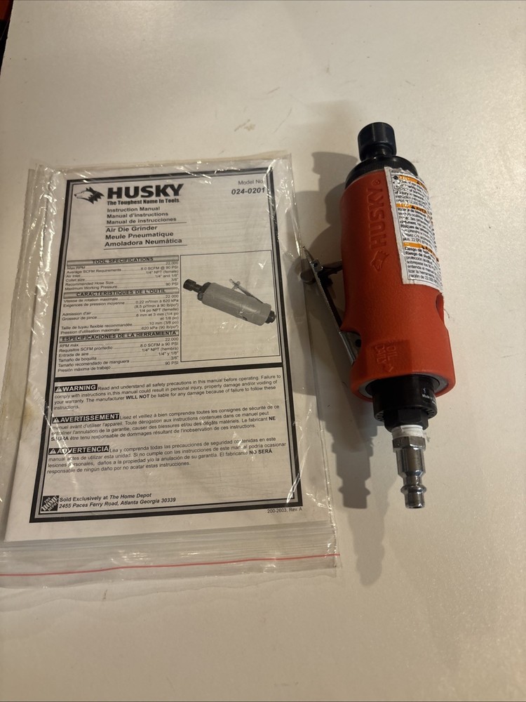 HUSKY  AIR DIE GRINDER 024-0201 VGC