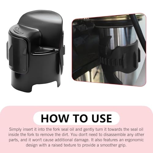 Motorcycle Fork Seal Cleaner Tool, Front Fork Shock Absorber 1 PC Black