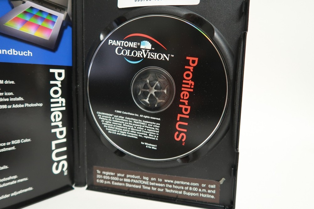 Pantone ColorVision ProfilerPLUS PC Computer Program Software 2002 Win/MAC