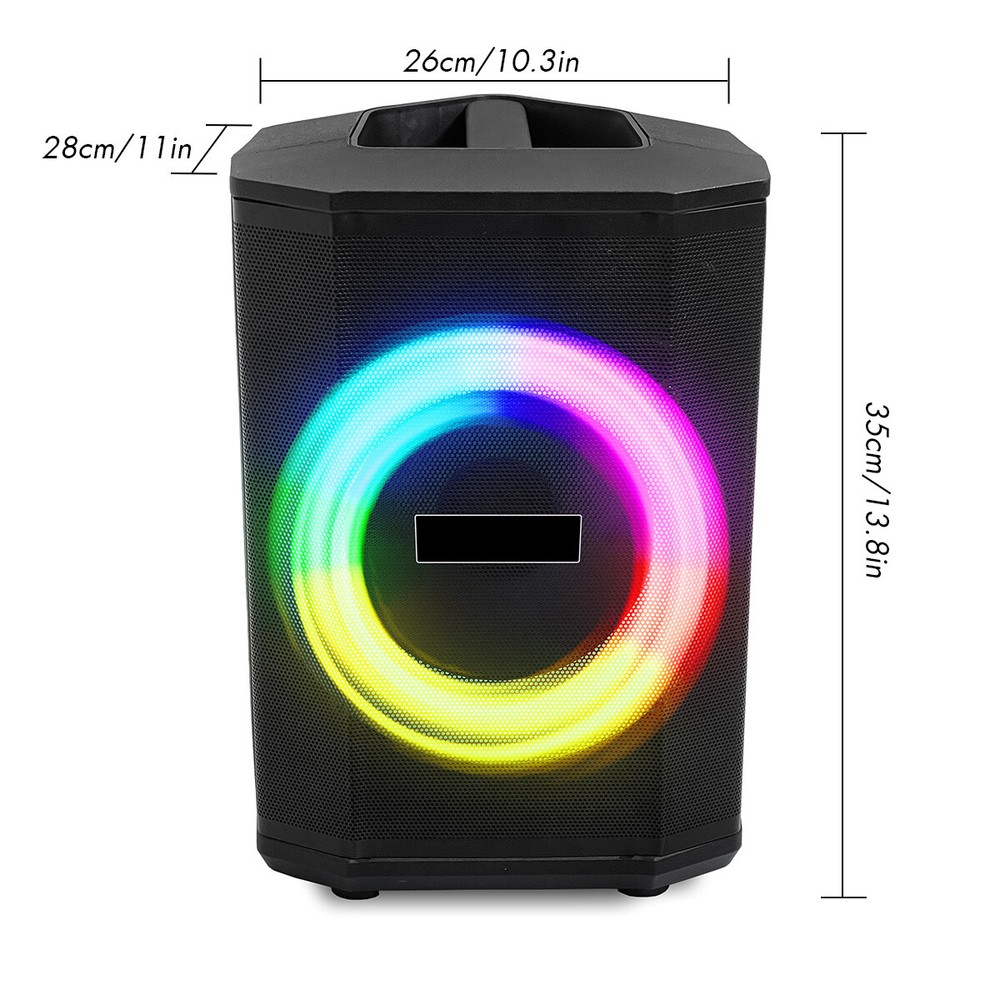 2400W Portable Bluetooth Speaker Loud & Crisp Sound Tiltable Function 8" Woofer