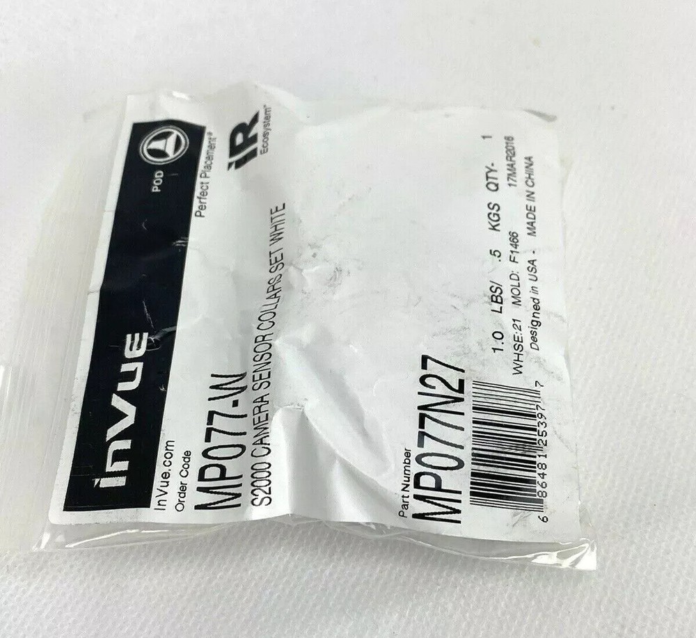 InVue Camera Sensor Collars Set White S2000 Code MP077-W New Open Package