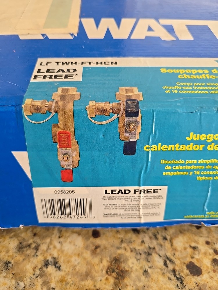 BRAND NEW Watts Tankless Water Heater Service Valve Kit LF TWH-FT-HCN