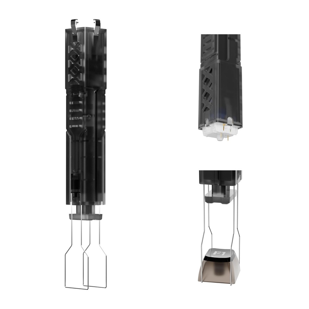 Translucent 2-in-1 Switch Puller Keycap Puller for Hot-Swappable Mechanical K...