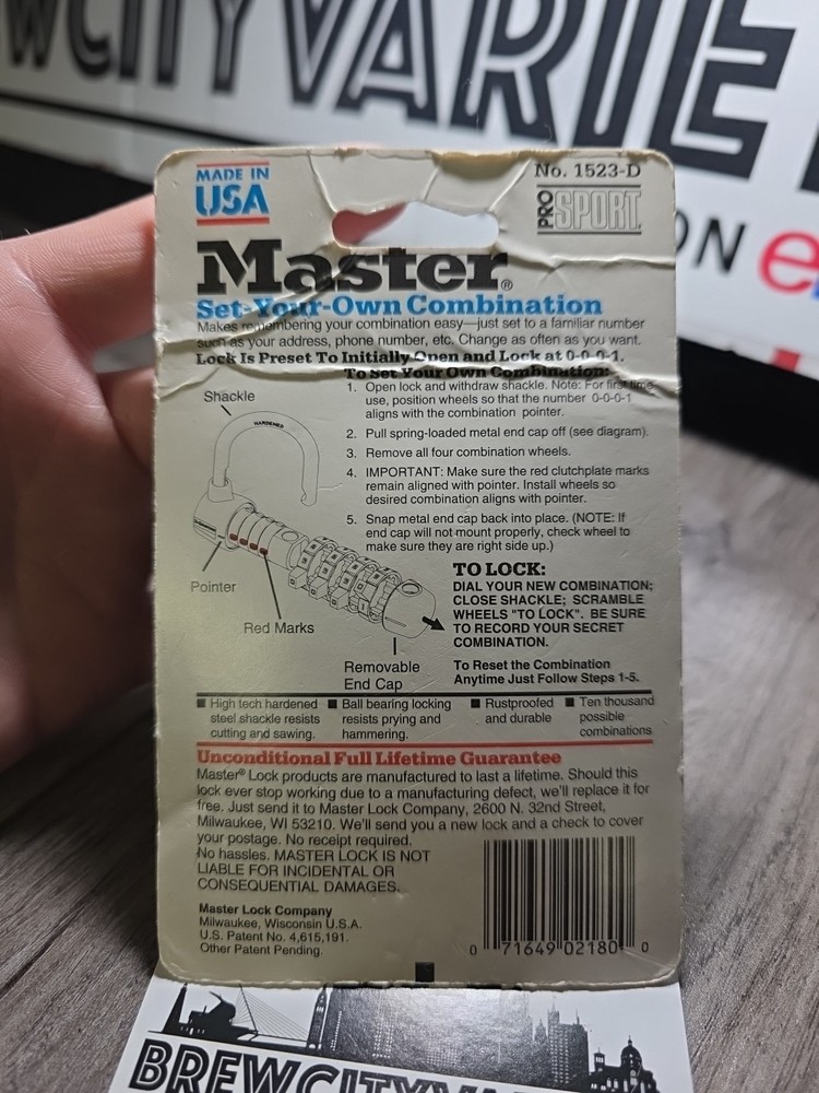 Master Lock 1 in, 4 Level Security (1523-D)