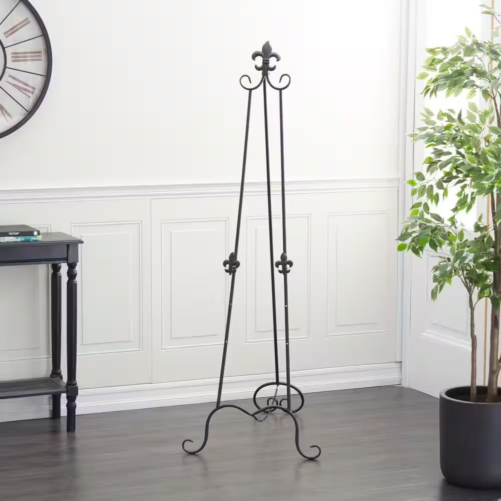 Black Metal Extra Large Free Standing Adjustable Display Stand Scroll Easel with