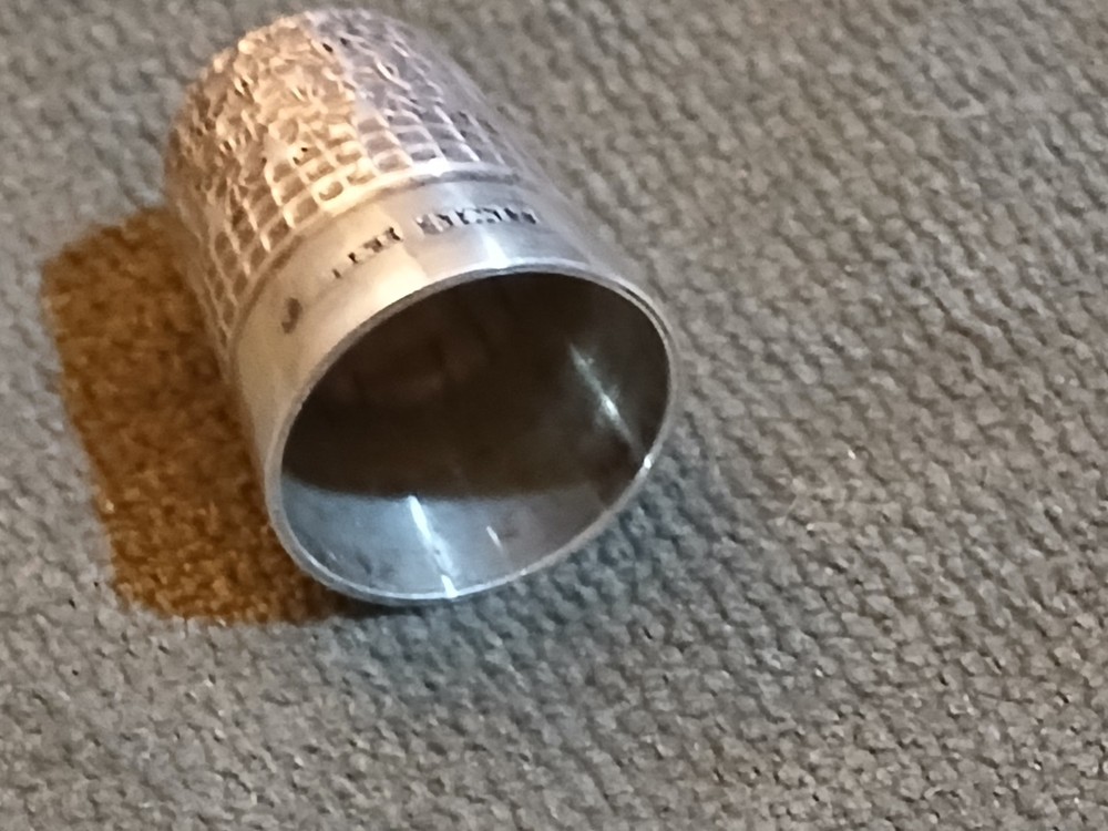Sterling Silver Thimble with Intricate Design