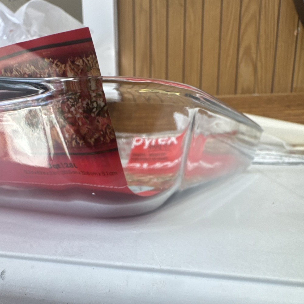 PYREX Basics 3 qt Glass Rectangle Baking Dish Dishwasher Safe