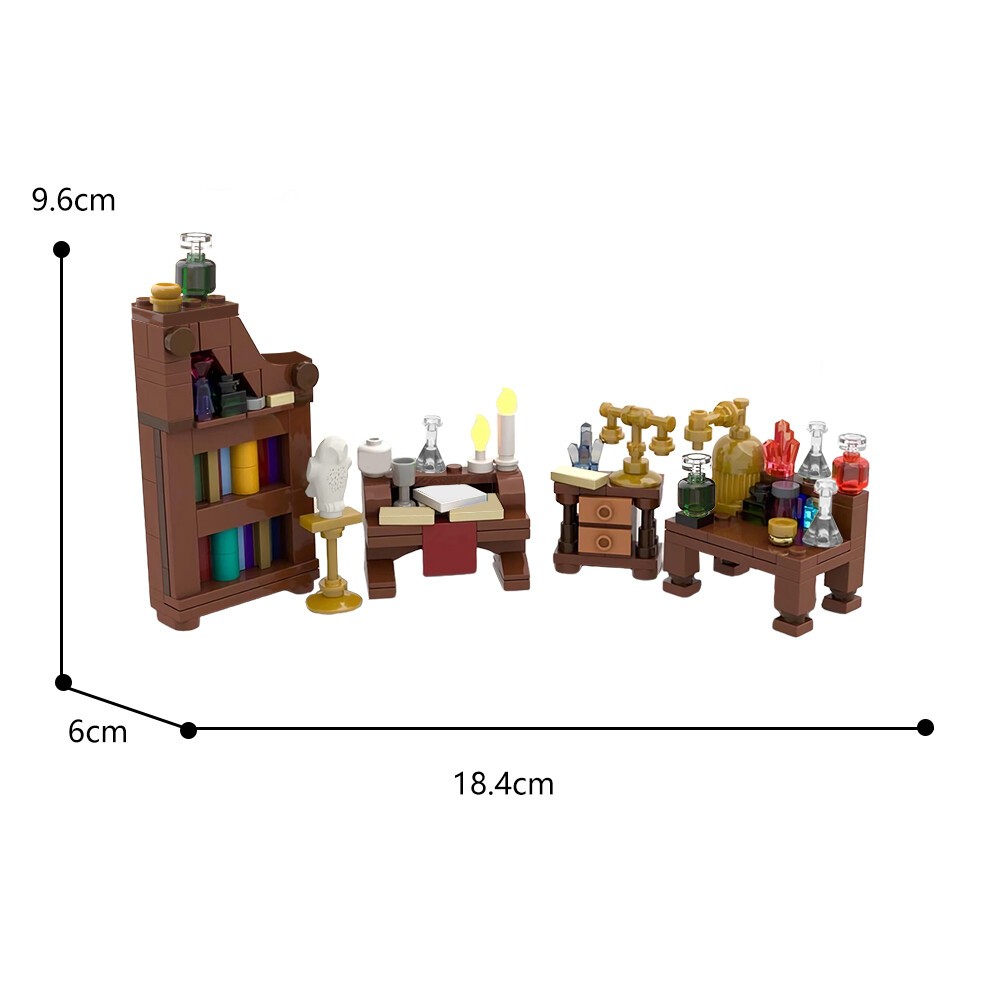 Micro Medieval Magic Lab Model 215pcs Building Bricks Construction Toy