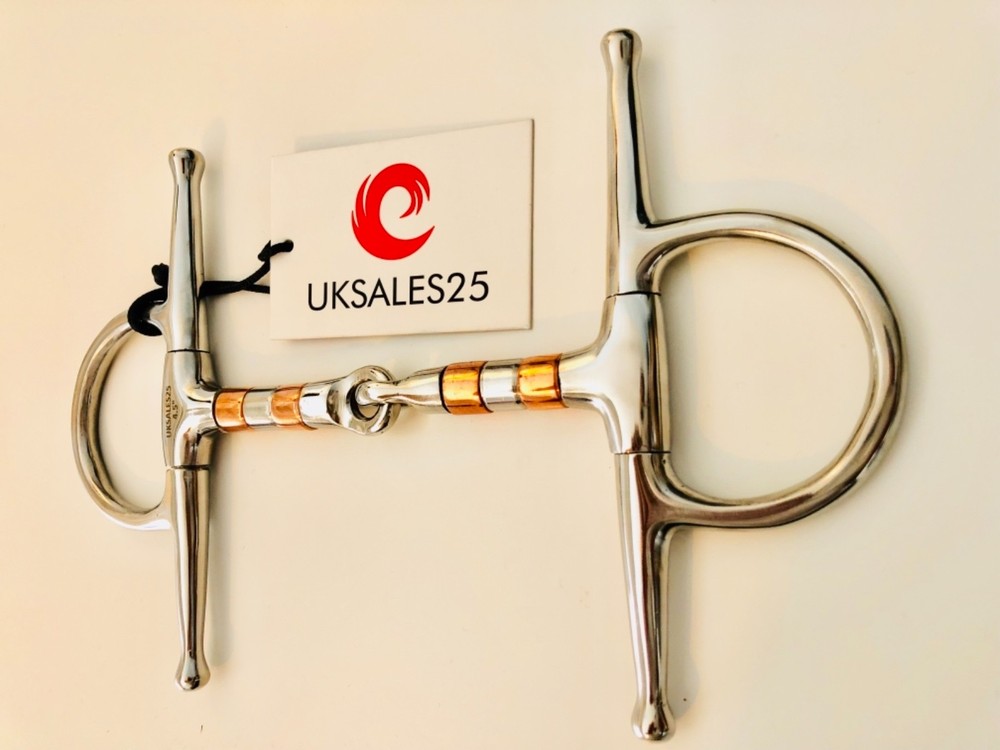 Full Cheek Copper Roller Jointed Snaffle Bit (UKSALES25®) *SAME DAY DISPATCH*