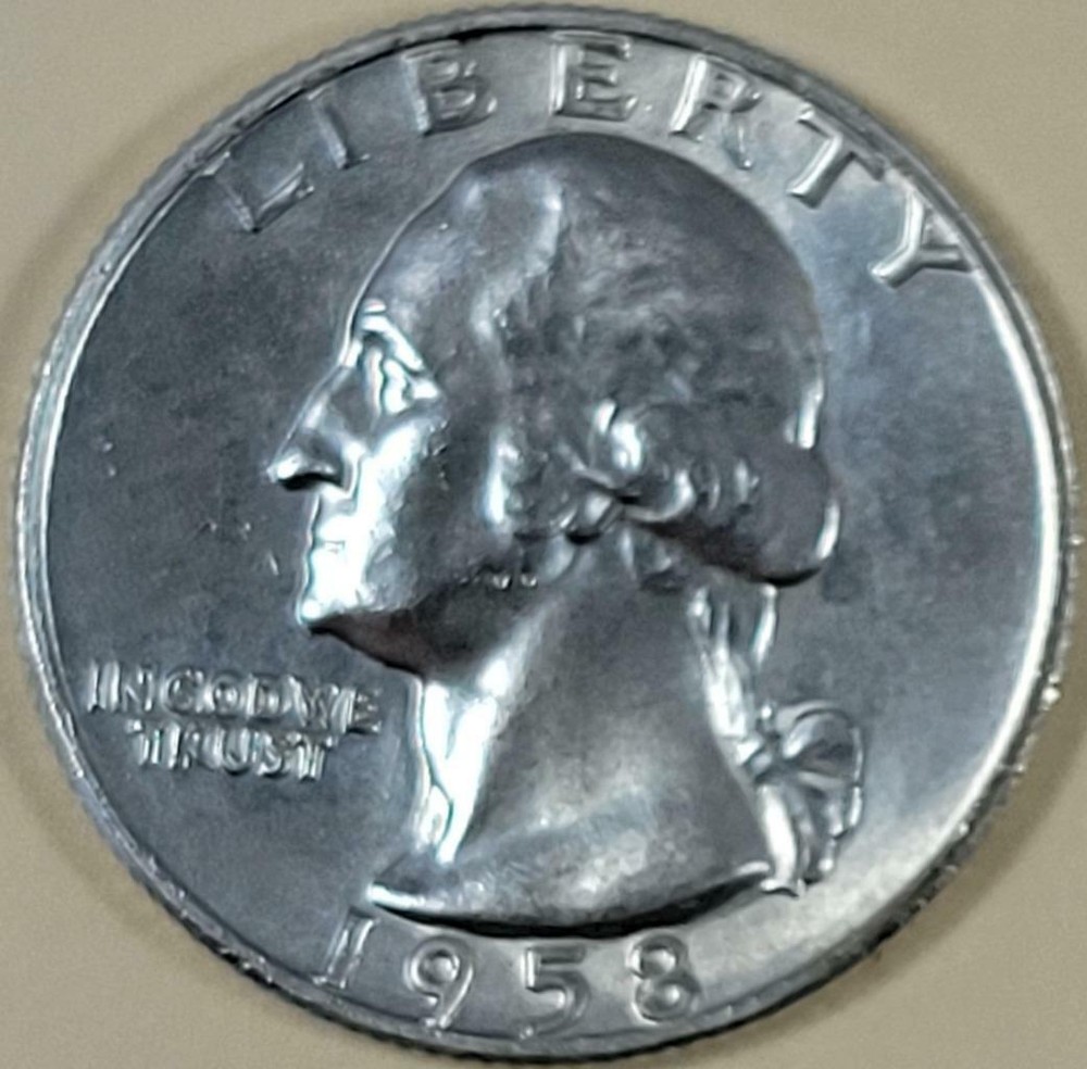 1958 - D Silver Washington Quarter - ** BU **