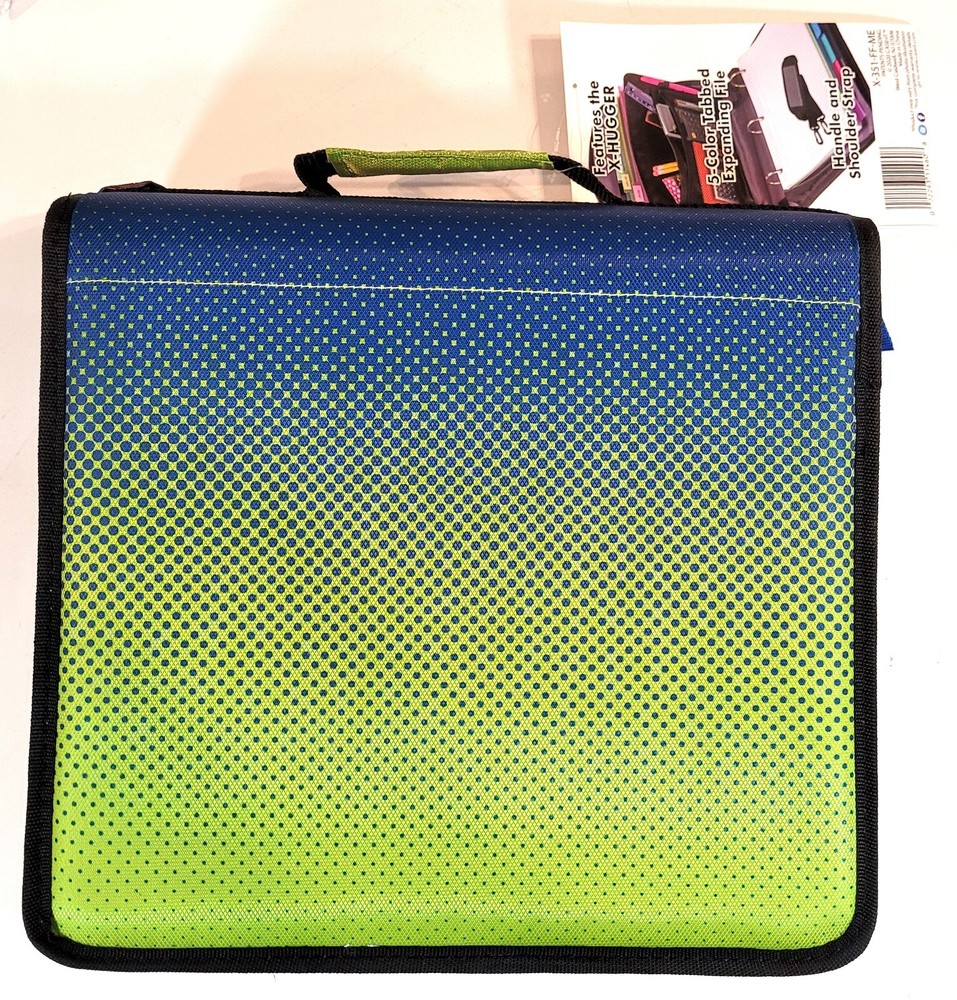 Case-it X-Hugger 2-Inch Round Ring Zipper Binder with Book Holder on Front,