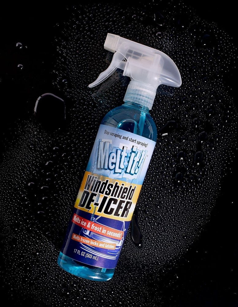 Instant Ice Melting Spray - 17 Fl Oz De-Icer for Windshields, Windows & Mirrors