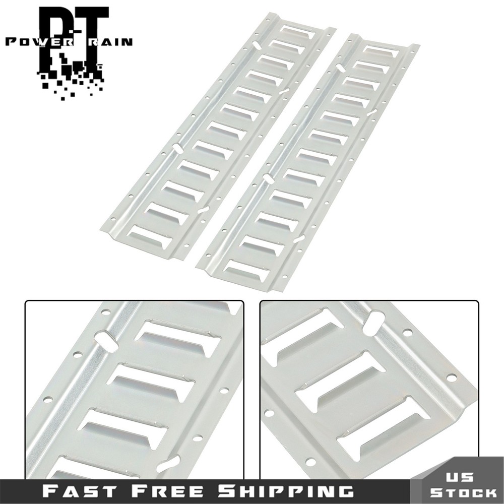 6 Pack 2' E Track Tie Down Rail Kit Silver Rail Enclosed Cargo Trailer